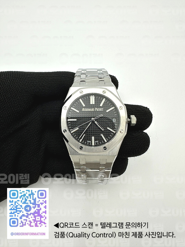 APS공장 오데마피게 로얄오크 15510 50주년기념판 블랙다이얼 브레이슬릿  Royal Oak 41mm 15510 "50th Anniversary" SS APSF 1:1 Best Edition Black Dial on SS Bracelet SA4302 Super Clone