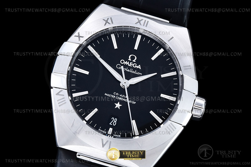 VS공장 오메가 컨스텔레이션 블랙다이얼 가죽스트랩 Constellation Co-Axial 41mm SS/LE Black VSF A8900(SB)