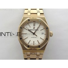 IP공장 오데마피게 로얄오크 15450 로즈골드금통 실버다이얼 브레이슬릿 Royal Oak 37mm 15450 RG IPF 1:1 Best Edition Silver Dial on RG Bracelet SA3120 Super Clone