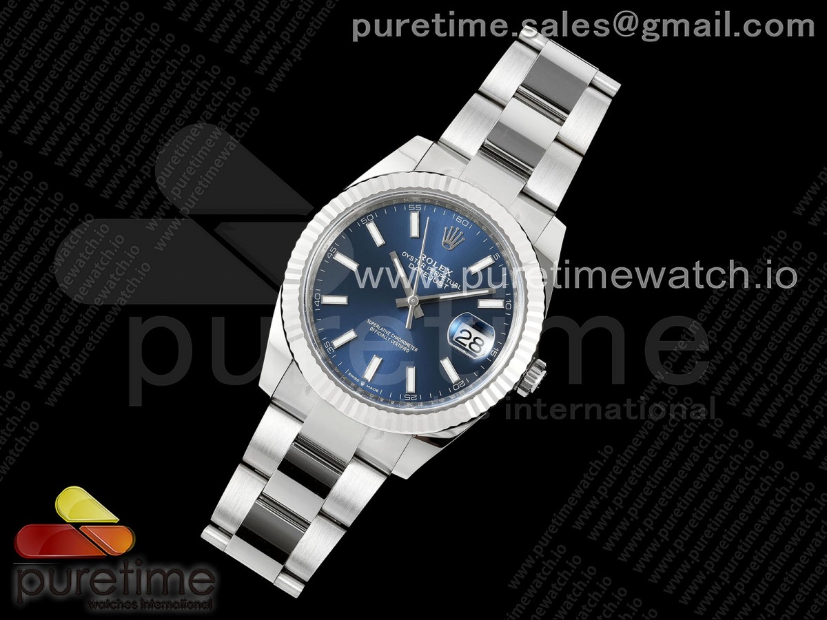 C+공장 롤렉스 데이저스트 41 스틸 블루다이얼 오이스터브레이슬릿 DateJust 41 126334 C+F 1:1 Best Edition 904L Steel Blue Dial on SS Oyster Bracelet VR3235 씨플러스