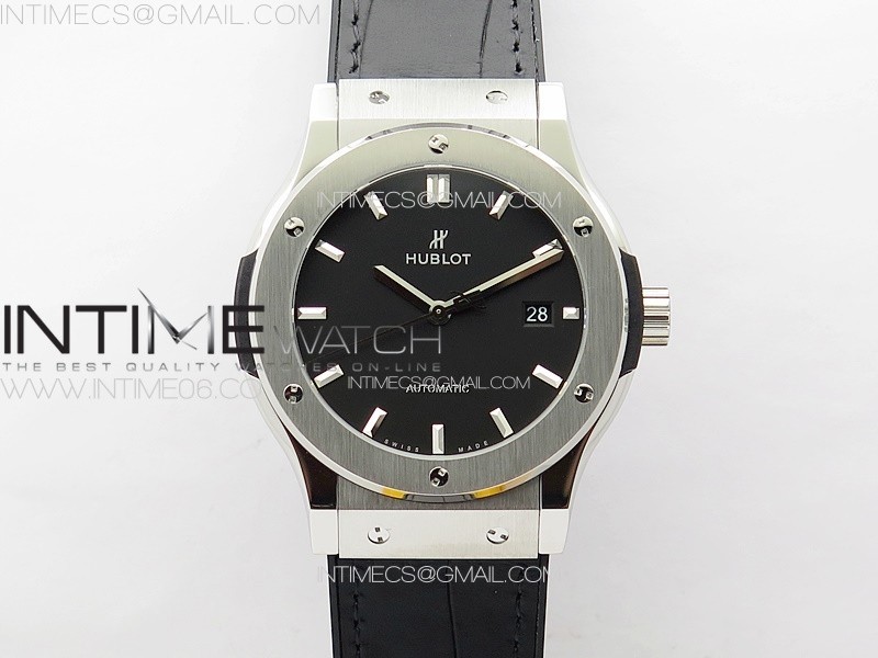 APS공장 위블로 클래식퓨전 42mm 블랙다이얼 거미스트랩 Classic Fusion 42mm SS APSF 1:1 Best Edition Black Dial On Gummy Strap A2892