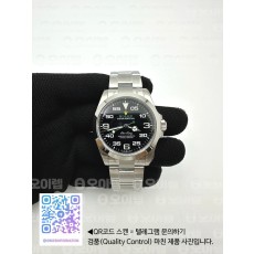 VS공장 롤렉스 에어킹 블랙다이얼 브레이슬릿 Air-King 126900 VSF 1:1 Best Edition 904L Steel Black Dial on SS Bracelet VS3230