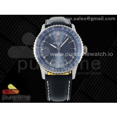 TF공장 브라이틀링 내비타이머 41미리 블루다이얼 가죽스트랩 Navitimer Automatic 41mm SS TF 1:1 Best Edition Blue Dial on Black Leather Strap A2824