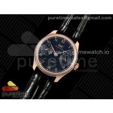 APS공장 IWC 포르투기저 오토메틱 로즈골드금통 블랙다이얼 블랙가죽스트랩 Portugieser Automatic 42mm RG APSF 1:1 Best Edition Black Dial on Black Leather Strap A52010