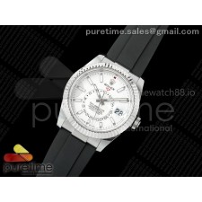 ZF공장 롤렉스 스카이드웰러 스틸 화이트다이얼 러버스트랩 Sky-Dweller 336239 SS ZF 1:1 Best Edition White Dial on Oysterflex Strap A23J