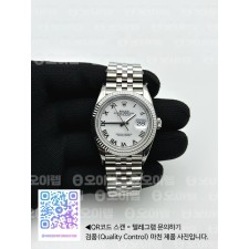 국내배송!! VS공장 롤렉스 데이저스트 36 로만인덱스 화이트다이얼 플루티드베젤 쥬빌레브레이슬릿 (고유번호 os41)