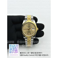 국내배송!! VS공장 롤렉스 데이저스트 41 옐로우골드콤비 샴페인다이얼 쥬빌레브레이슬릿 (고유번호 os54)