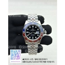 국내배송!! VS공장 롤렉스 GMT마스터2 펩시 스틸 레드블루베젤 쥬빌레브레이슬릿 3285 (고유번호 os181)