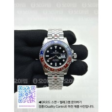 국내배송!! VS공장 롤렉스 GMT마스터2 펩시 스틸 레드블루베젤 쥬빌레브레이슬릿 3285 (고유번호 os170)