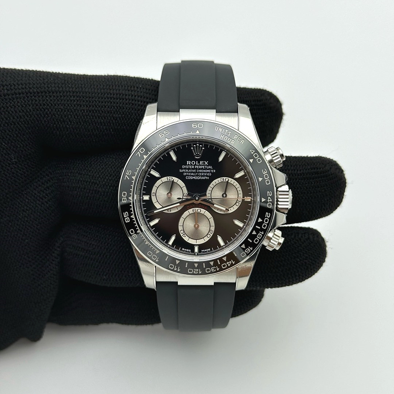 VS공장 롤렉스 데이토나 스틸 블랙다이얼 러버스트랩 텅스텐 Daytona 126519 VSF 1:1 Best Edition Black/Silver Lume Dial on Oysterflex Strap VS4131 V2 (Weighted)