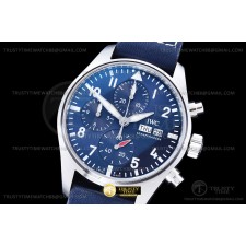 APS공장 IWC 파일럿 크로노그래프 388101 블루다이얼 블루가죽스트랩 Pilot Chrono IW388101 SS/LE Blue APSF SA69385