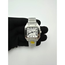 국내배송!! AF공장 까르띠에 산토스 미디움 화이트다이얼 브레이슬릿 (고유번호 AF1)