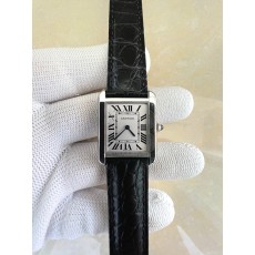 국내배송!! AF공장 까르띠에 탱크솔로 24MM 스틸 화이트다이얼 블랙크로커다일스트랩 (고유번호 w4f4)