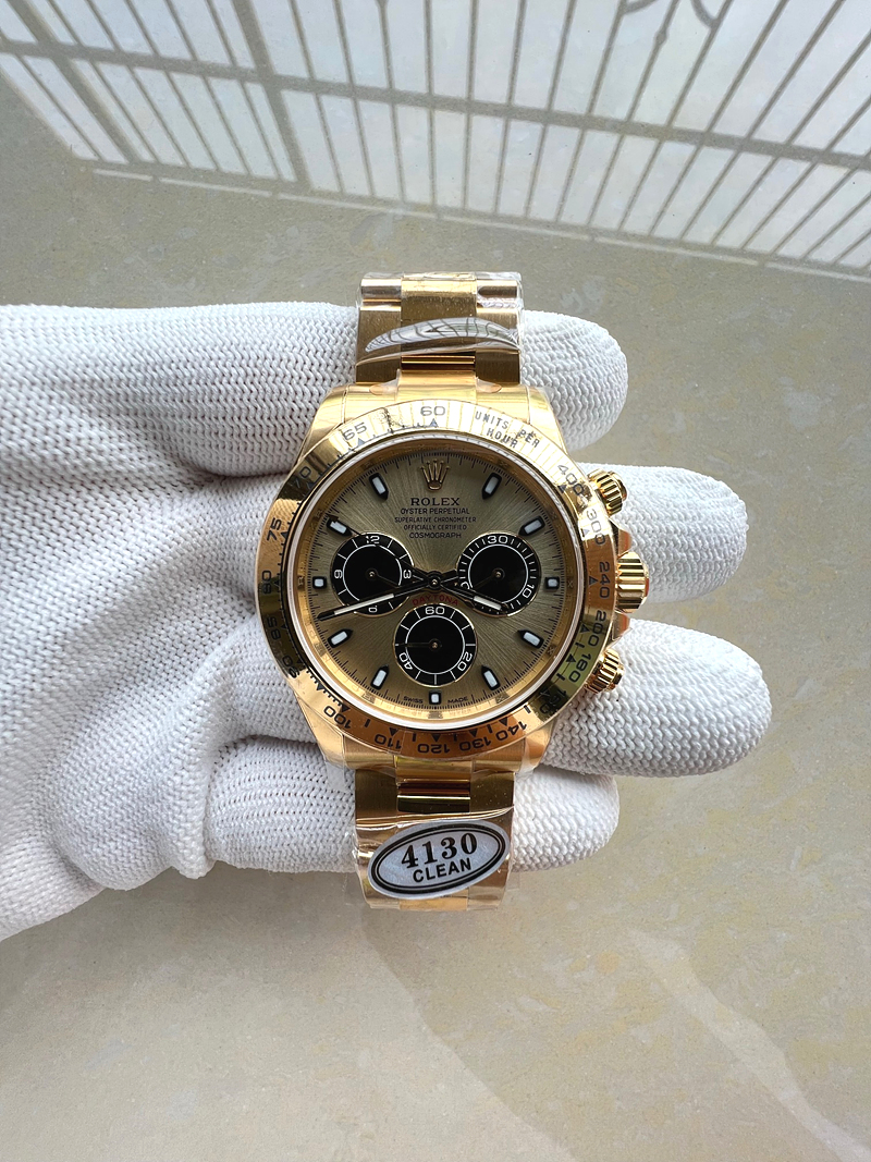 국내배송!! Clean공장 롤렉스 데이토나 골드다이얼 블랙이너서클 옐로우골드금통 브레이슬릿 (고유번호 wc12)