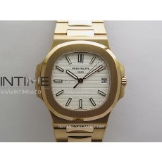 [26.01 UP] DD공장 파텍필립 노틸러스 5711 로즈골드금통 화이트다이얼 브레이슬릿 텅스텐 Nautilus 5711 Gain Weight DDF 1:1 Best Edition White Textured Dial On RG Bracelet Super Clone DD324