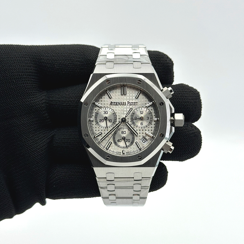 해외빠른배송!! APS공장 오데마피게 로얄오크 크로노그래프 스틸 화이트다이얼 브레이슬릿 26240 (고유번호 APS2)